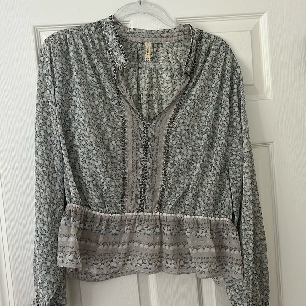 Free People Beaded Top